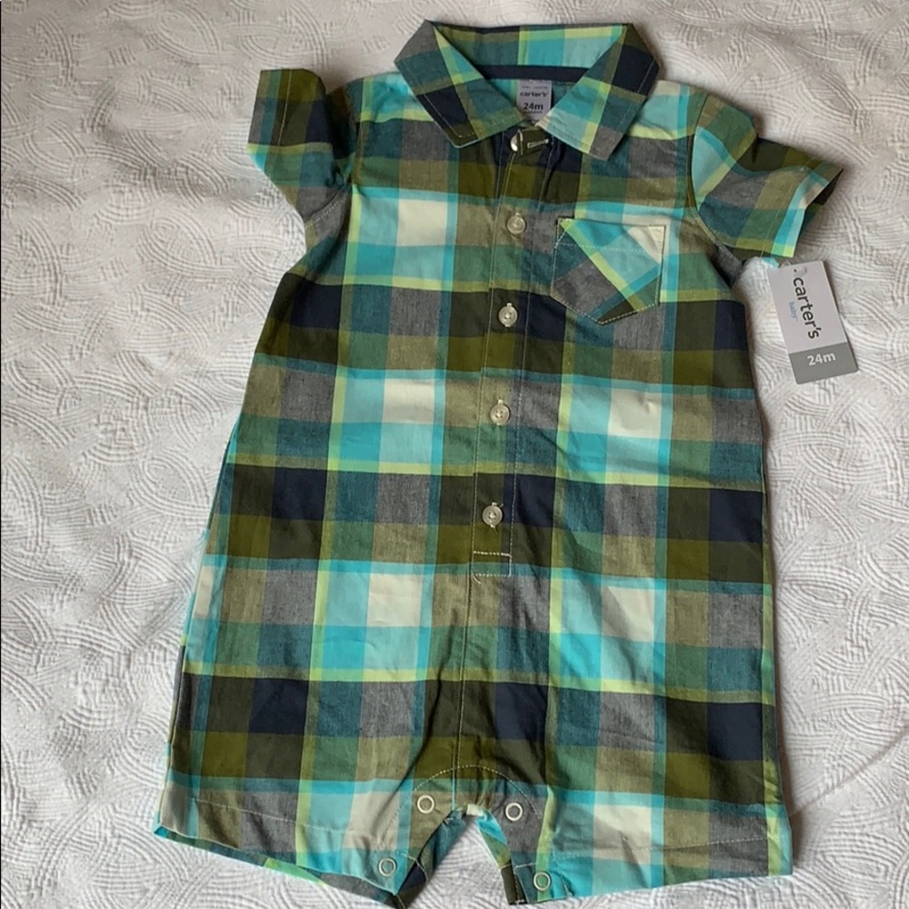 Carter’s baby boy romper. NWT.